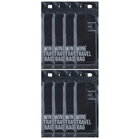 Wine Travel Bag - Matte Black (Pack of 8) - Wine Bottle Protectors