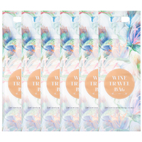 Wine Travel Bag - Modern Floral (Pack of 6) - Reusable Travel Wine Bags