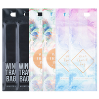 Wine Travel Bag - Black, Marble & Floral Designs (Pack of 6) 