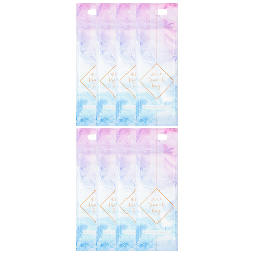 Wine Travel Bag - Marble Design (Pack of 8) - Reusable Travel Wine Bag